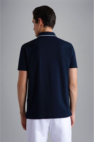 PAUL&SHARK MEN'S KNITTED POLOSHIRT C.WCOTTON