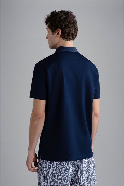 PAUL&SHARK MEN'S KNITTED POLOSHIRT C.WCOTTON