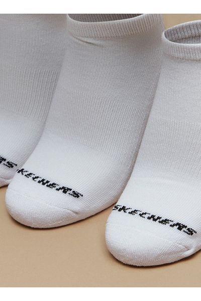SKECHERS Logo Print Terry Ankle Length Sports Socks - Set of 3