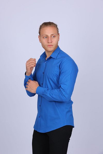 TOUSUS Мъжка риза Slim Fit Saxe Color Slm-5069-tss