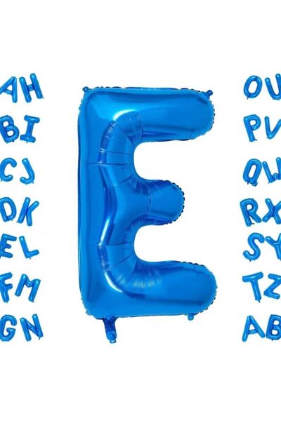 PARTİ AŞKI Mavi Harf Folyo Balon 16 Inç 35 Cm & Küçük Boy Doğum Günü Parti Ba...