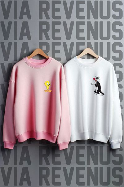 Vordevia Φούτερ Lover Oversize - Στάμπα Sylvester and Tweety