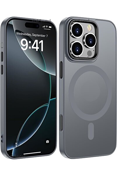 m.tk moveteck İphone 16 Pro Kılıf Mat Magsafe Şarj Özellikli Darbe Önleyici H...