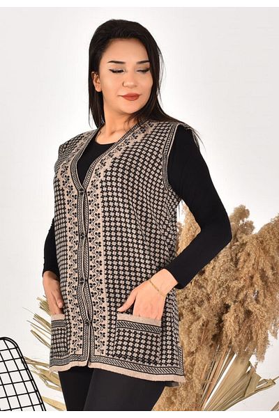 MADAM PARS Rose Patterned Mother Vest