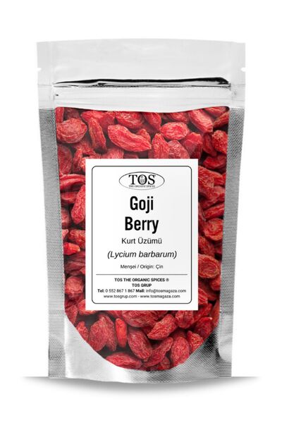 TOS The Organic Spices Goji Berry 100 gr Kurt Üzümü (1. KALİTE) Lycium Barbarum