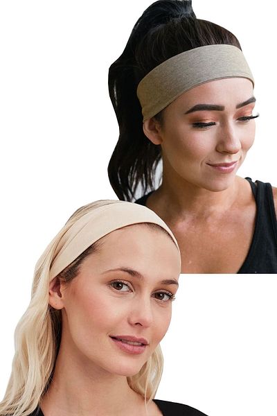 Salvia Dione Women's and Men's Sports Headband - 2-Piece Tennis, Yoga, Running Makeup Set