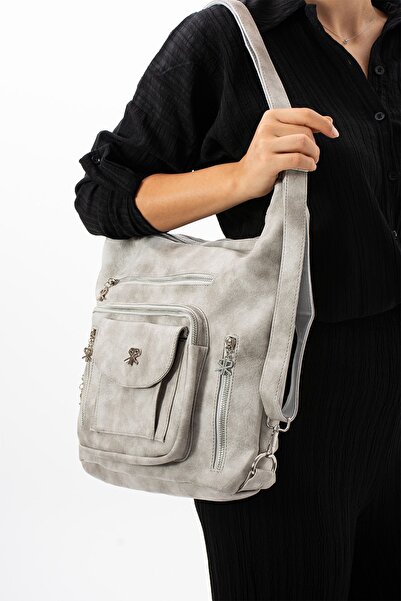 Polo Of Colors حقيبة من الجلد الناعم مع تفاصيل الظهر والذراع