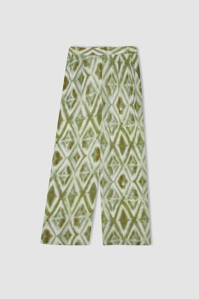 DeFacto Patterned Relax Fit Viscose Trousers - Pocketed, Wide Leg 3169972