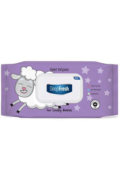 Deep Fresh Wet Wipes Lovely Babies Lamb 120 Sheets