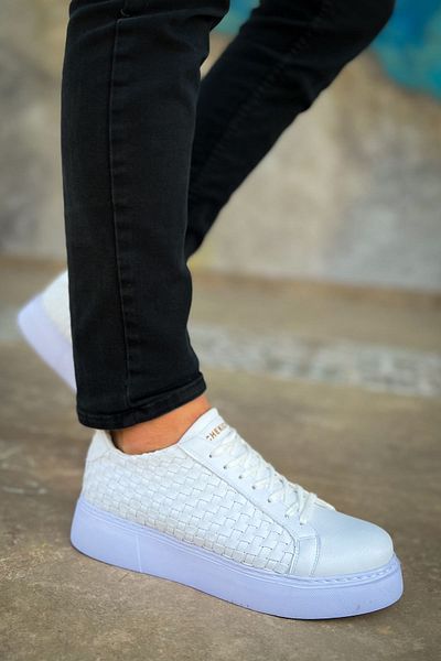 Paolo Zaccardi P203 Maglieria - Ανδρικά παπούτσια Sneaker με Ορθοπεδική Σόλα CBT Λευκό