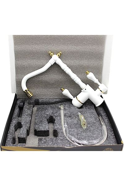 Class Armatür Kitchen Purifier White Sink Faucet