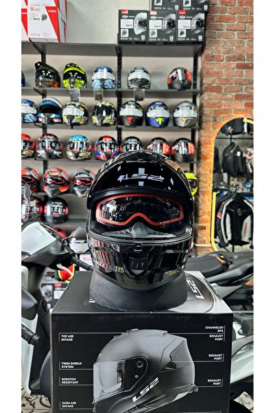 LS2 Stream 2 Parlak Siyah Kask