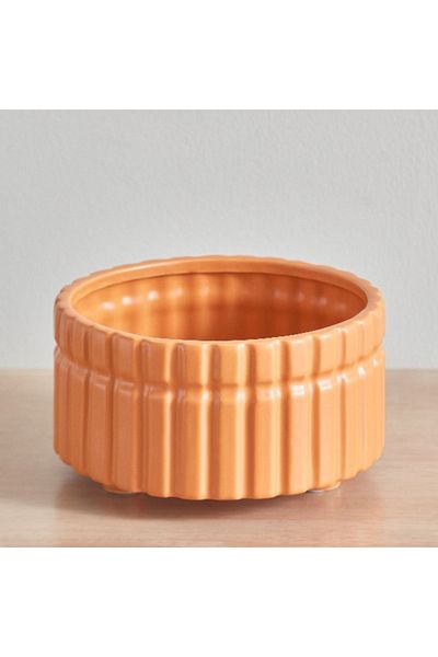 Home Box وعاء زراعة سيراميك مضلع من كوين - 18.5×18.5×17 سم