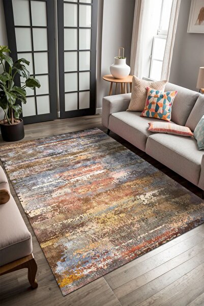 Depoba Lola Şönil Doğal Pamuk Tabanlı Salon Halısı Kaymaz Antibakteriyel Yıka...