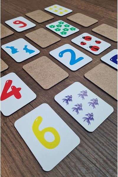 kutuTR 20 Pieces Memory and Intelligence Cards Matching Game with Numbers - 003
