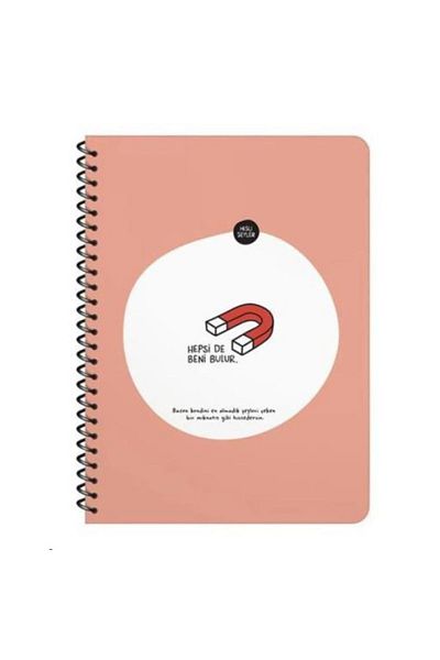 KESKİN COLOR A4 Spiraled Striped Feeling Things - 80Yp.Notebook All Finds Me