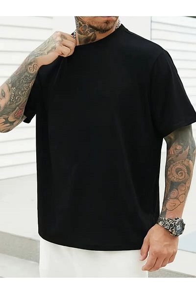 King Brothers Oversize Basic T-shirt Μαύρο Loose Fit απλό T-shirt