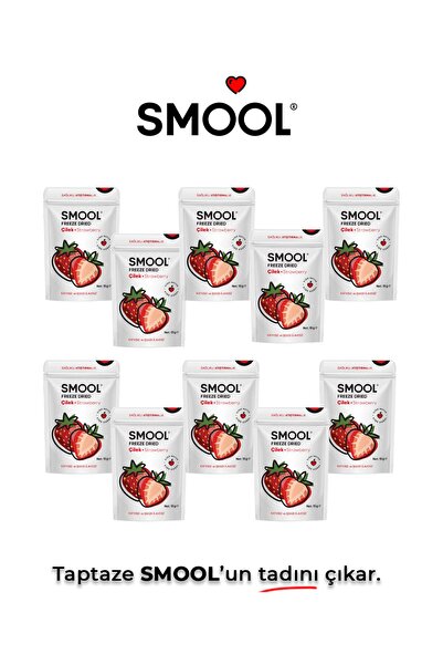 SMOOL 10 عبوات من الفراولة المجففة - الفراولة المجففة (15 GRX10)