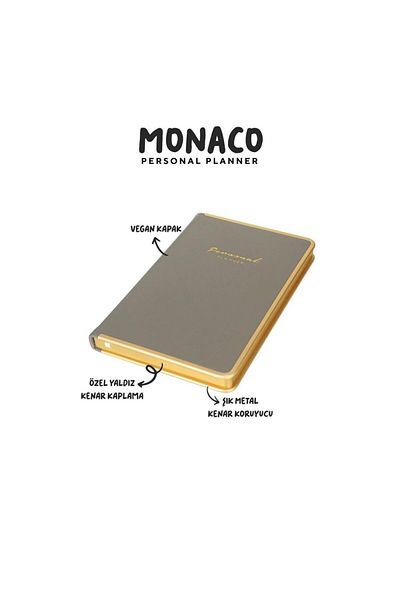 Victoria's Journals Кожен тефтер за планиране с твърди корици, 100 гр. хартия в цвят слонова кост. 192 Страница-сива