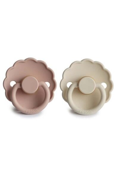 Frigg Daisy Ikili Kauçuk Emzik - Blush & Cream 6-18 Ay