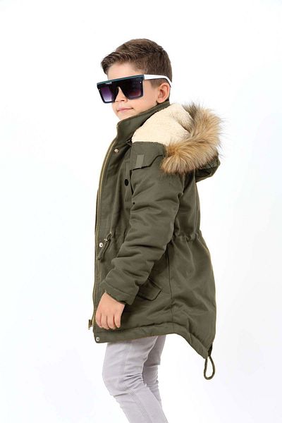 Jannock 6-15 Years Unisex Kids Winter Long Fur Coat - Water Repellent