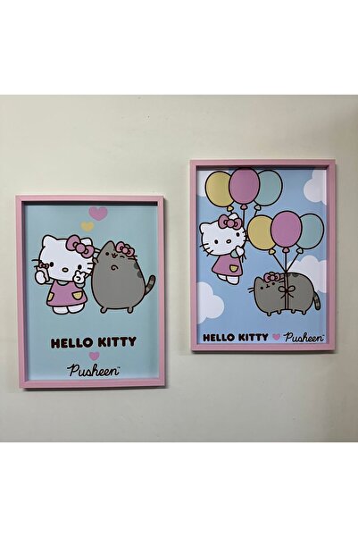 Senden Hediye HELLO KİTTY ÇOCUK ODASI DUVAR POSTERİ 30X40 PEMBE