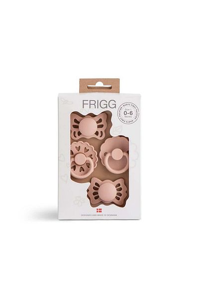 Frigg Baby's First Pacifier Set - Floral Heart - Blush
