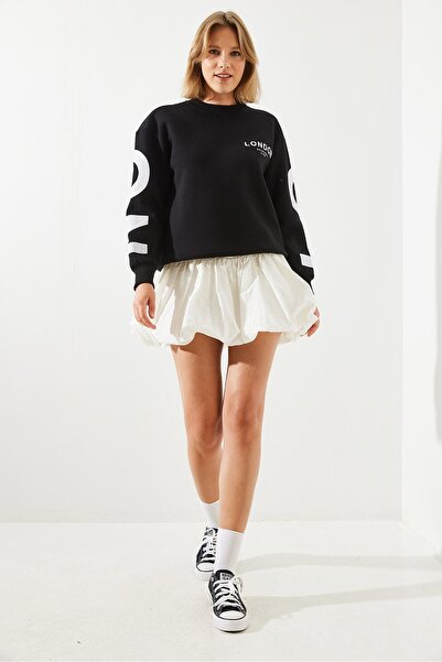 Bianco Lucci Dámská mikina s potiskem London Three Thread Raised Mbhs003 60601003