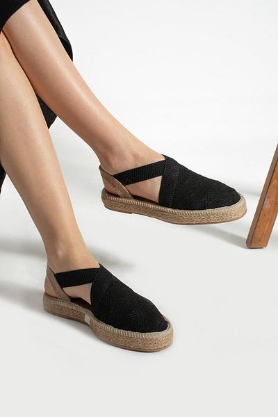 Glenz Women's Knitted Sandals with Elastic Back TS1171