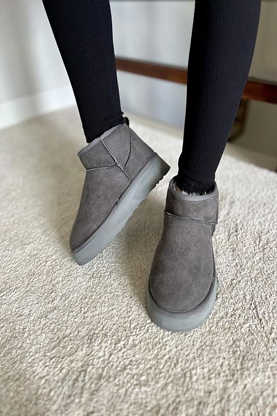 Glenz Women's Suede Ankle Boots with Fur Inside Boots & Booties TS1146