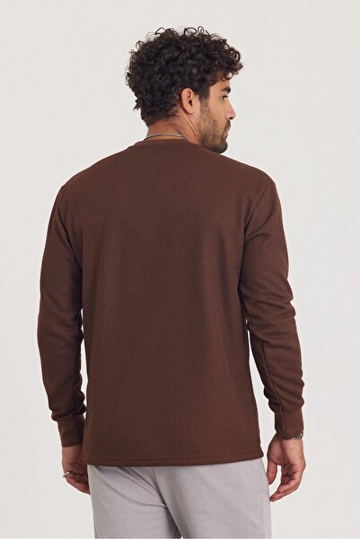 İLKCET MODA Ανδρικό μακρυμάνικο φούτερ με κανονική εφαρμογή