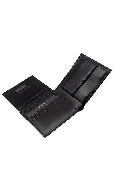 Pierre Cardin Men's Wallet - Black Analine Leather, Model 2062A55