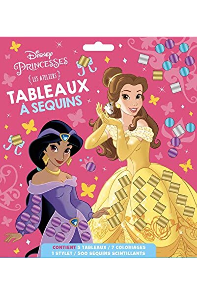 Hachette أميرات ديزني Pochette Les Ateliers Tableaux A Sequins