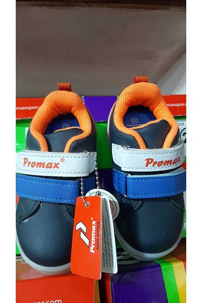 Promax Summer Winter Boys' 21-25 Navy Lighted Velcro Sneakers