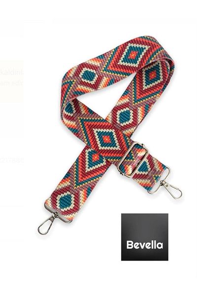 Bevella Ρυθμιζόμενη τσάντα με κολόνα από πολυεστέρα - Λουράκι τηλεφώνου 120 CM / Μοτίβο αντίκες 2