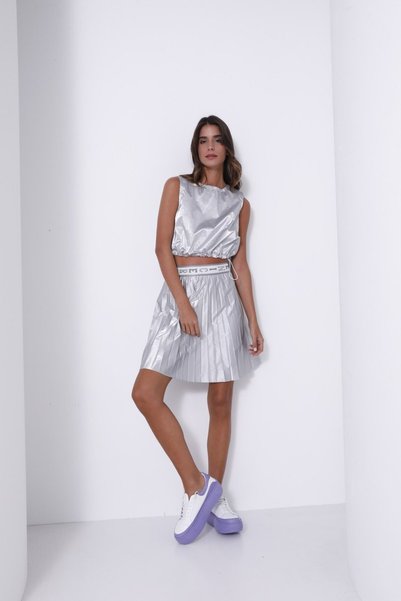 KASHA 24Yz020 Plisoley Parachute Skirt