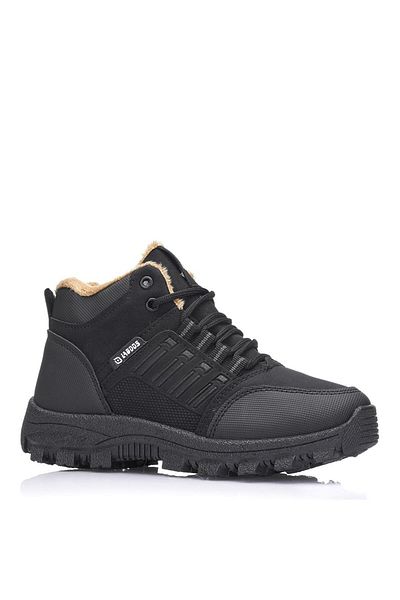 AlbiShoes Ανδρικές χειμερινές μπότες πεζοπορίας εξωτερικού χώρου - Αδιάβροχες, με φερμουάρ και γούνα