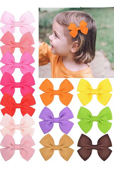Atılgan Grp 2-Piece Hairpin Set for Baby and Child - Hair Accessories, Ribbon Hairpins, Mini Alligator Clip
