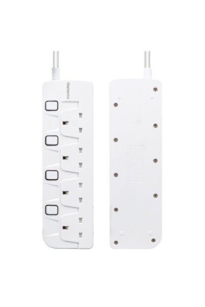 VEA Yamatik A Class 4lü Ayrı Anahtarlı İngiliz Soket 2 Metre Termal Akım Korumalı Grup Priz