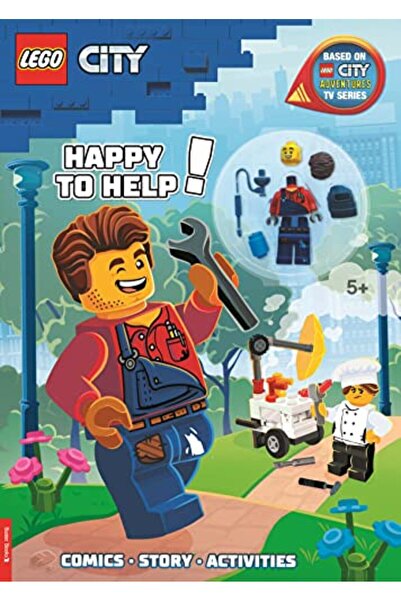 Hachette كتاب أنشطة Lego R City Happy To Help مع شخصية Harl Hubbs الصغيرة
