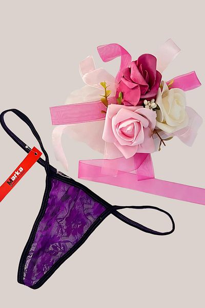 Tina Wear Chiloți din dantelă mov elastic elastic 86154
