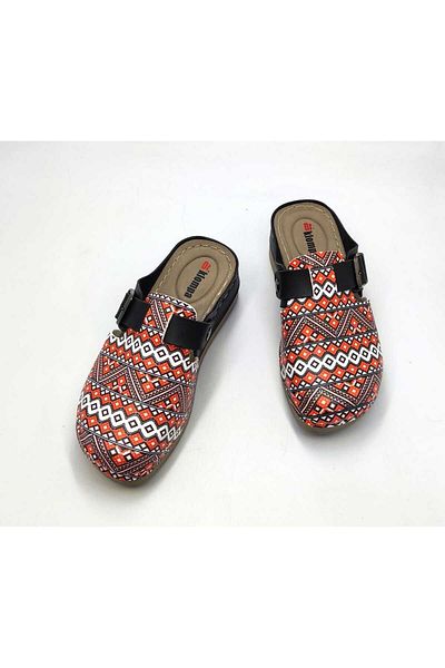 DR KLOMPA Ethnic Patterned Women's Slippers - 4 Printed Sabo Slippers