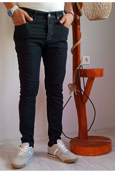 Drontin Skinny Fit Μαύρο Ανδρικό Jean - Lycra Jeans