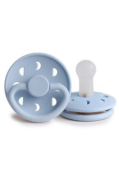 Frigg 6-18 Months Powder Blue Moon Phase Silicone Pacifier
