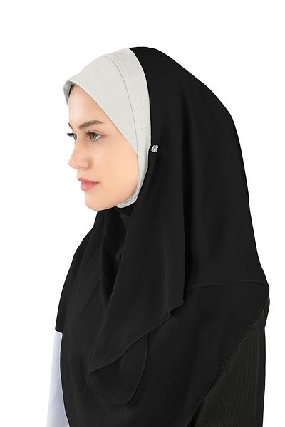 Ecardin Ανοιχτό Γκρι Glitter Crepe Shawl - Relaxed Cut - St 098