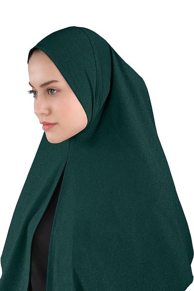 Ecardin Premium Glitter Emerald Turban - Φουλάρια Hijab St 558