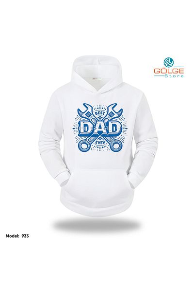 Gölge Store Φούτερ με κουκούλα DAD με στάμπα στο στήθος Oversize Unisex