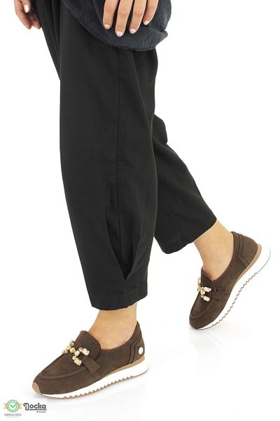 Mammamia Genuine Leather Women's Loafers - Orthopedic Stone Buckle, Casual Shoes M25/Ka50