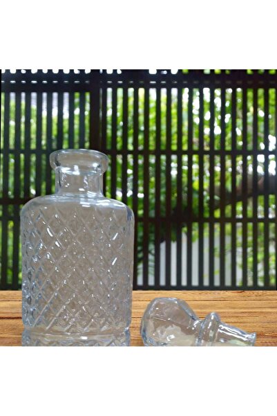 devigo El Yapımı Kristal Sürahi Özel Tasarım Kristal Kapaklı Kare Sürahi