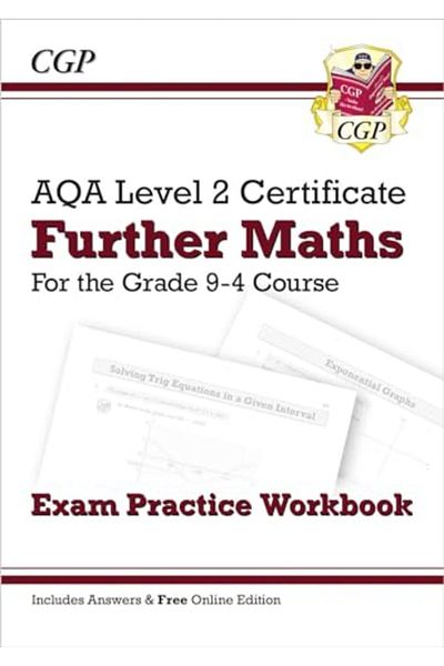 Coordination Group Publications Ltd CGP كتاب تدريبات امتحان الرياضيات الإضافي للصف 94 من Aqa المستوى 2 مع إجابات وتعليم عبر الإنترنت
